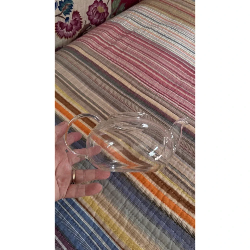 CnGlass Borosilicate Glass Teapot with Removable Glass Infuser Clear 600ml 20 oz